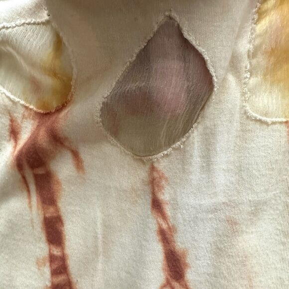 Tunic Top Women’s Small Tie Dye High Low Hem Brown Pullover Hippie Boho Beach - Picture 3 of 5